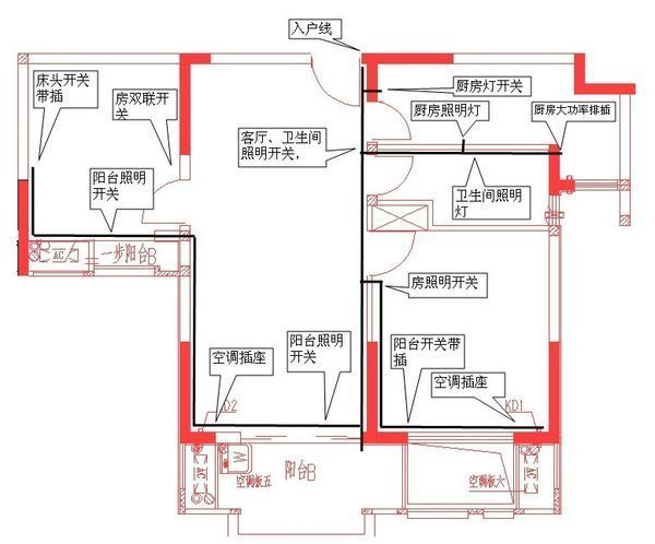 室内电路图 画法图片