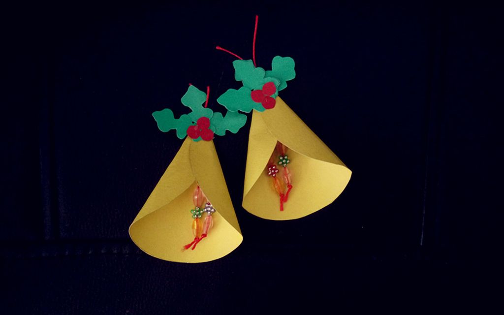 幼儿园 圣诞节装饰  圣诞铃铛手工制作教程