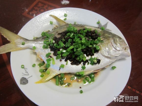 豆鼓蒸白鯧魚的家常做法