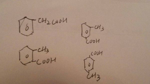 其中屬於羧酸類且分子中含有苯環的同分異構體有幾種,分別寫出結構簡