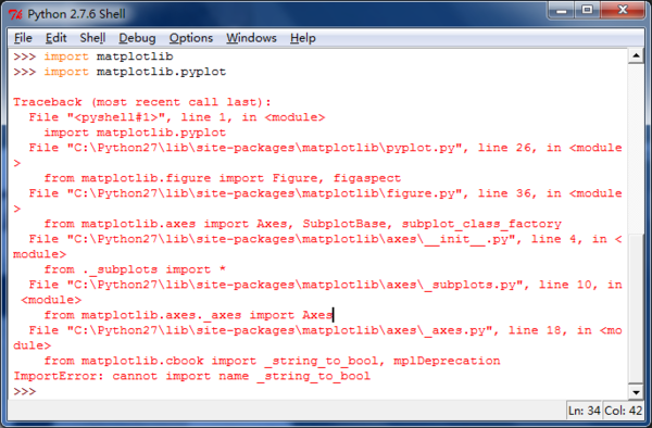 import matplotlib.pyplot出错