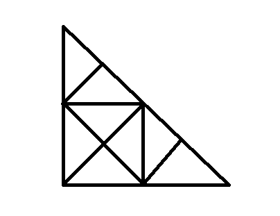 将8个一样三角形拼成一个大三角形