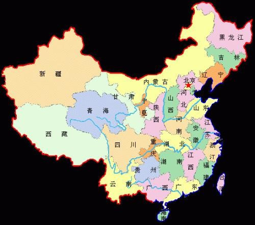 中国地图上的城市名称英文写法能全部大写