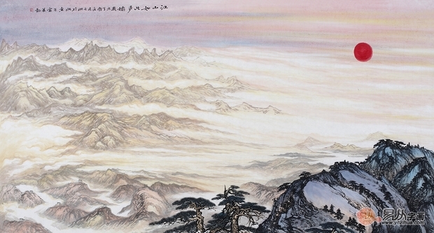 中国国魂第一画 王宁力作国画《江山如此多娇》【作品来源:易从涂】