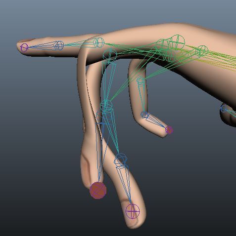 maya蒙皮后手指出错,蒙皮之后一动它手指就会