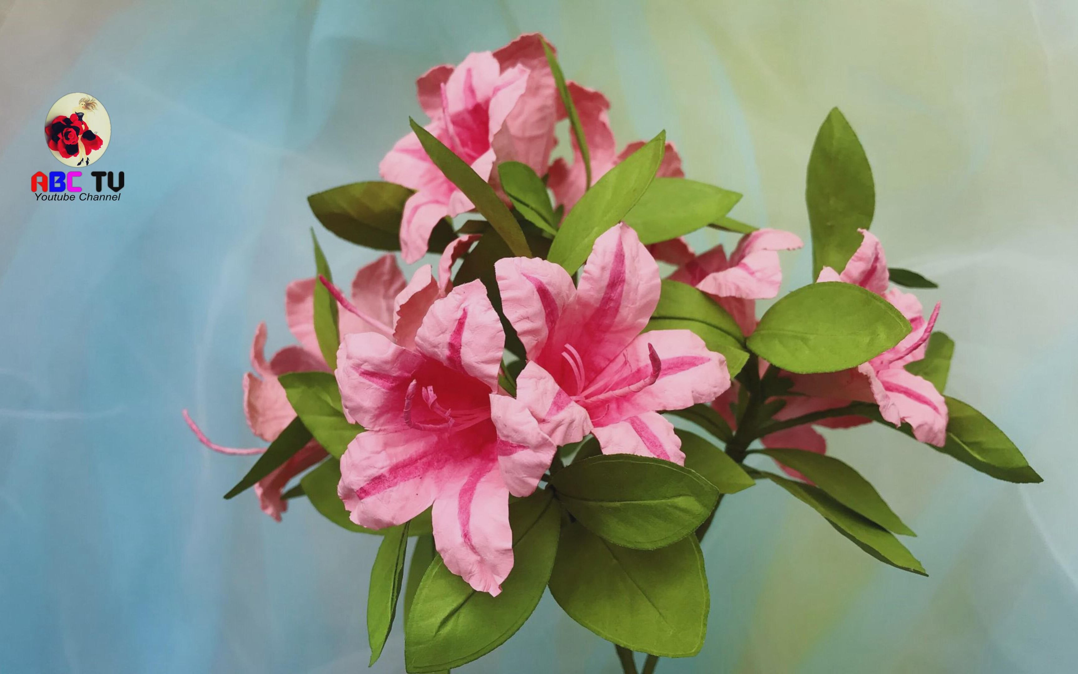 abc tv 折纸工艺 杜鹃花/映山红 (详细版)