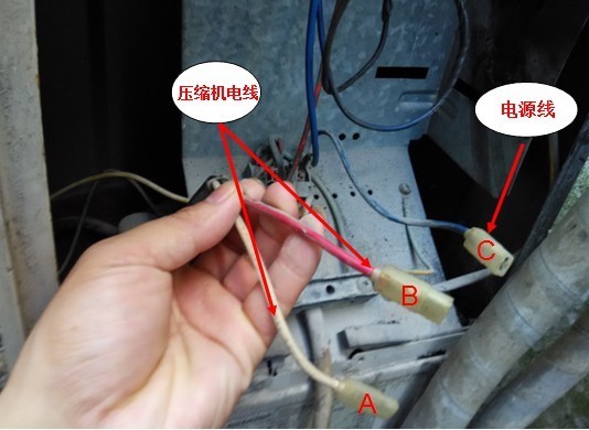 空调外机电容接线图图片