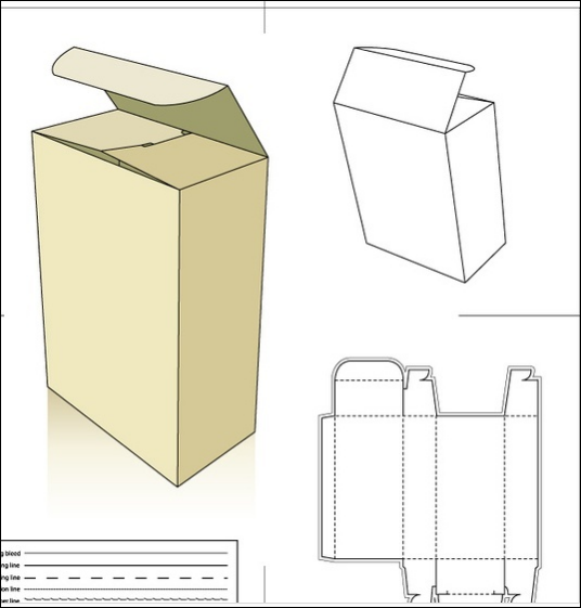 长方形箱子平面图图片