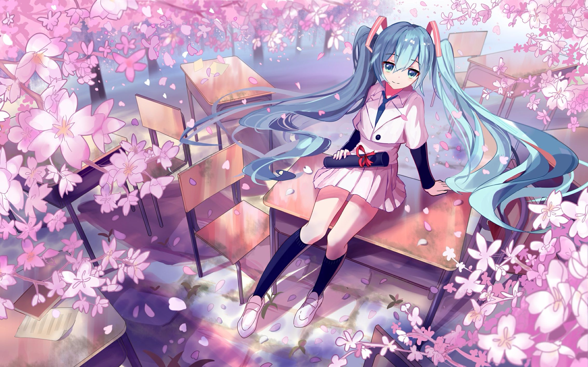 【中文 字幕】miku催泪毕业歌《桜ノ雨》pv