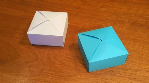 用纸制作的礼物盒子,简单易学的儿童折纸教程