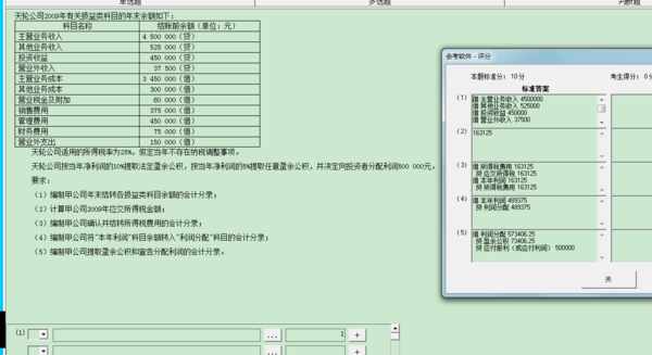 天轮公司2009有关权益类科目末余额 为什么应