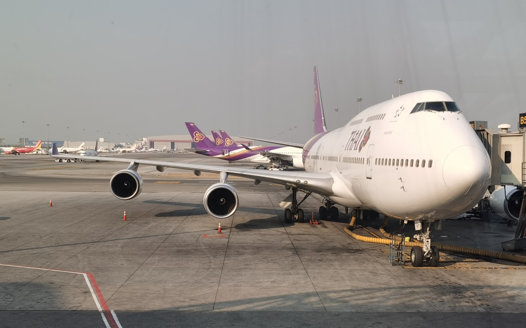 2020/1/15 泰国航空 tg217 曼谷-普吉 hs- tgp 波音747-400 27跑道