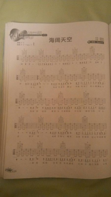 求《海阔天空》吉他谱,带前奏 间奏的。谢了
