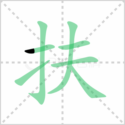 扶的解释|读音|部首|组词