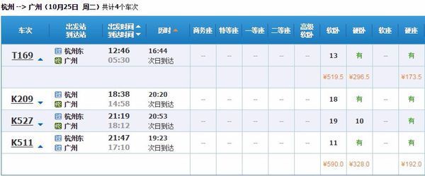 从杭州到广州坐硬卧火车要几个小时