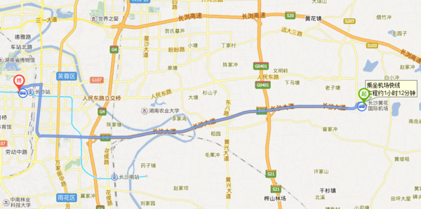 坐黄花机场大巴车到莫泰168长沙火车站店在哪