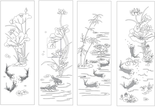 荷花和鱼简笔画如下荷花和鱼简笔画鲤鱼简笔画画法鲤鱼简笔画画法先画