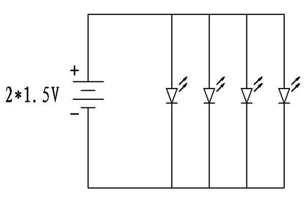 5v电源接3v发光二极管图片