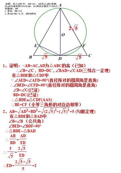 九年级数学 圆 几何证明题