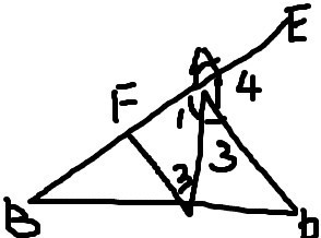 如圖所示,ad是∠cae的角平分線,∠1=20°,∠2=80°,試說明:∠adb=