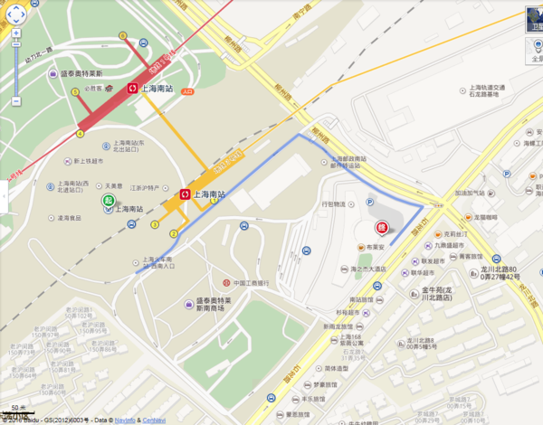 上海汽车南站到上海火车南站怎么走