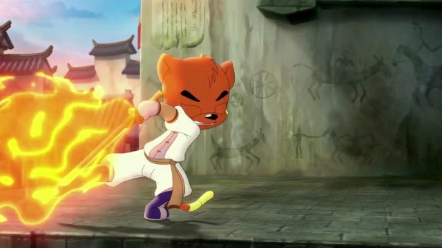 小狸假装虹猫骗钱,竟碰上蓝兔遇危险,谁知假虹猫竟使出火舞旋风