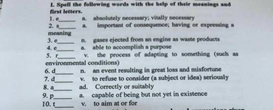 根据解释写出英文单词