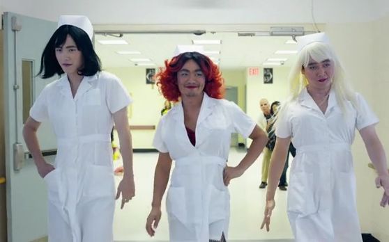 【haona电影】20180224刘昊然《唐人街探案2》护士装拍摄花絮和正片(1