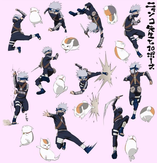 求解这张卡卡西和猫老师的图片出自哪个画师?如果是p站的求id