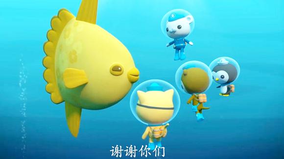 视频-海底小纵队:4名队员救出被困的 翻车鱼,谢灵通想办法帮它止痒!