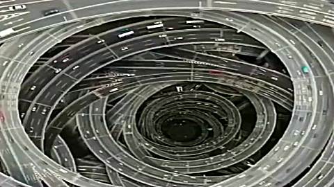 漩涡式的立交桥,只有中国有,厉害了我的国!