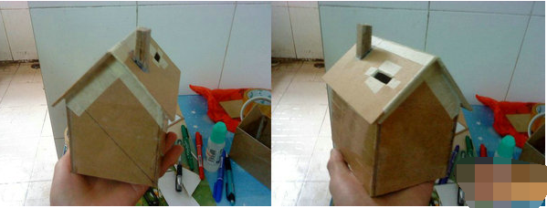 3,初步制作完成的手工储蓄箱.