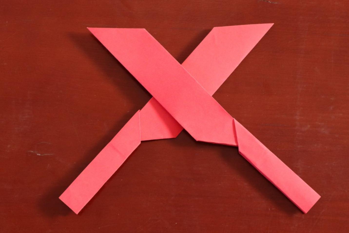 简易 水果刀 折纸,看一遍就可以学会,给小朋友过家家最实用