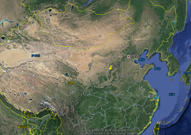 东经111度9分18秒北纬37度26分53秒是什么地方