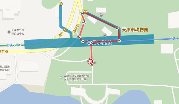 从曹庄子到水上公园地铁坐几号