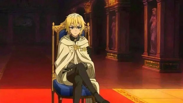 一位金发男生坐在椅子上,求出处.动漫人物