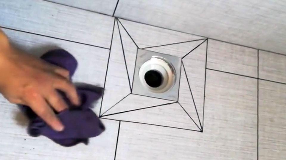 安装地漏拼花方法大全,泥工良心工程,贴砖哥必备技能!