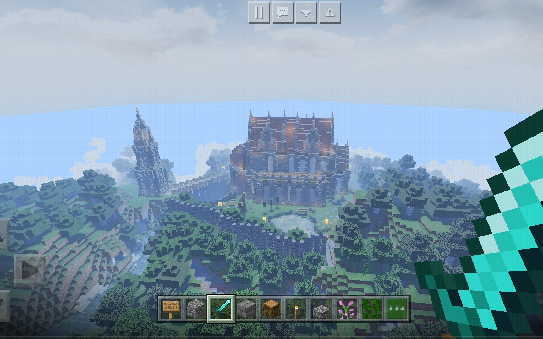 我的世界苦力怕光影真实版建筑欣赏