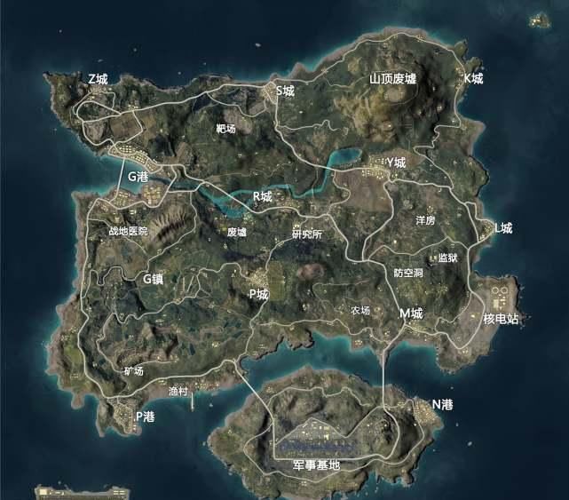 吃鸡哪个地图怎么看