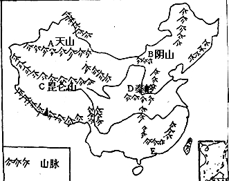 在中国行政区划空白图上填出四大高原,四大盆地,三大高原,三大平原的