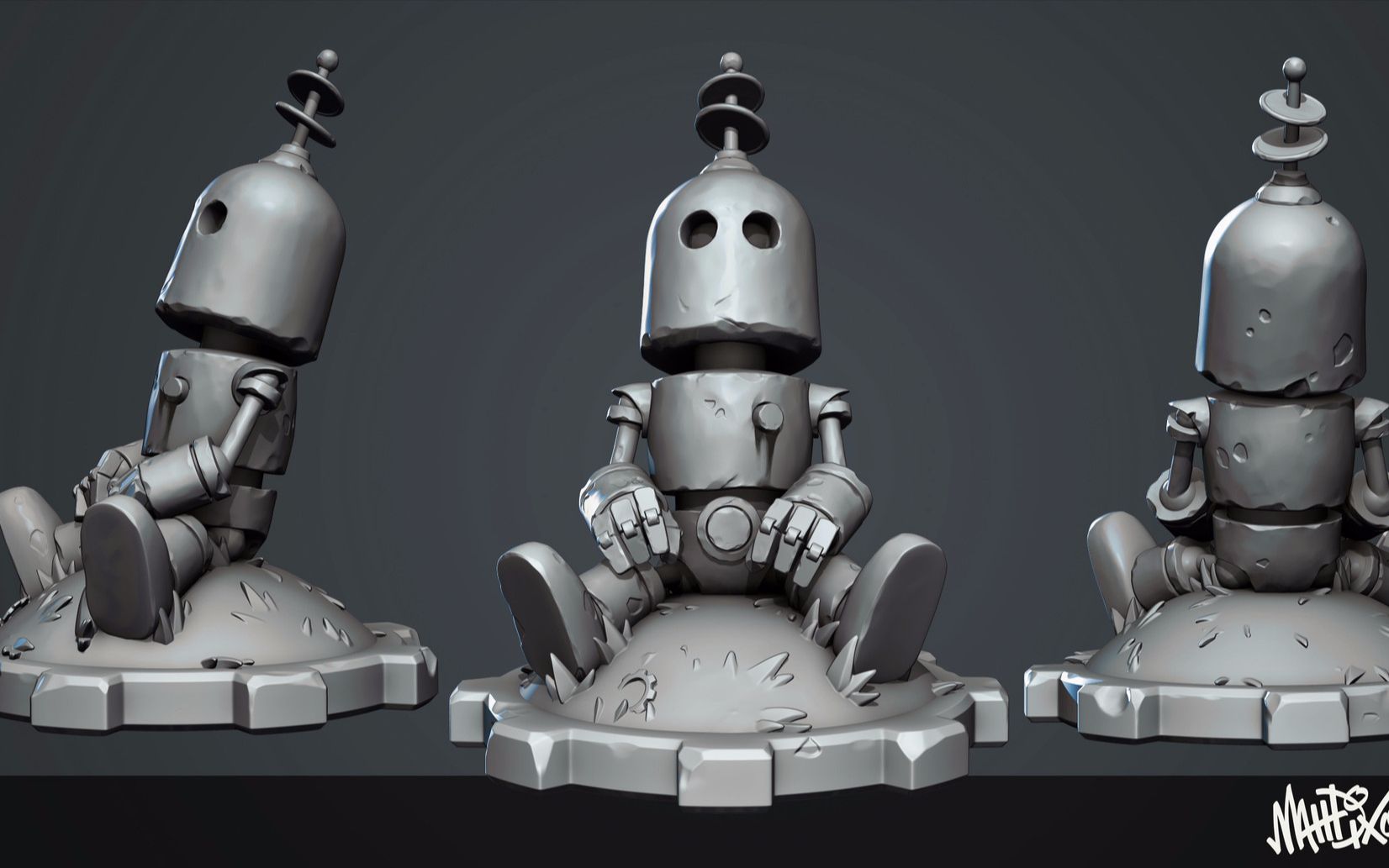 3dmax次世代项目案例-《机械迷城》机器人zbrush雕刻二