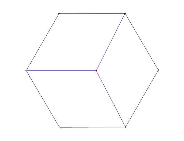 六边形怎样分成三个平行四边形 图片