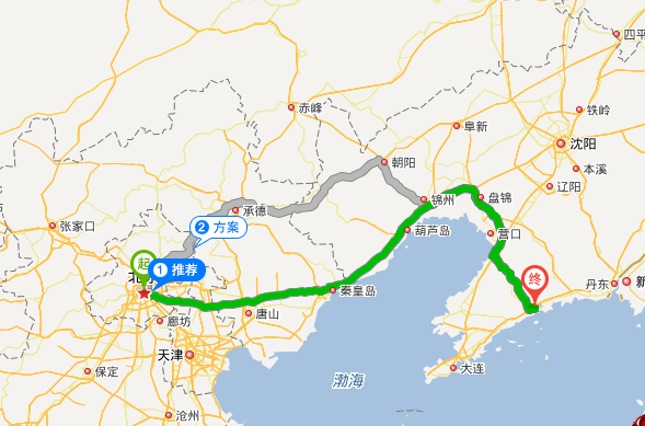 请教各位亲们,北京到庄河自驾怎么走