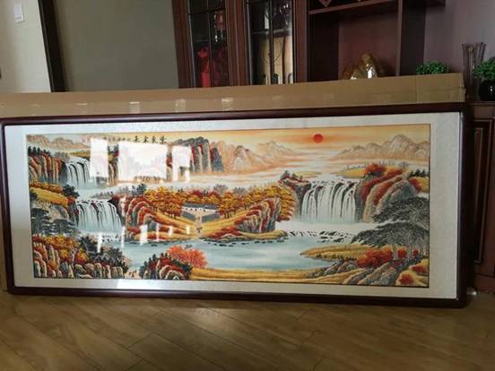 客户李林宏《紫气东来》聚宝盆山水画实拍   易从网不仅全部