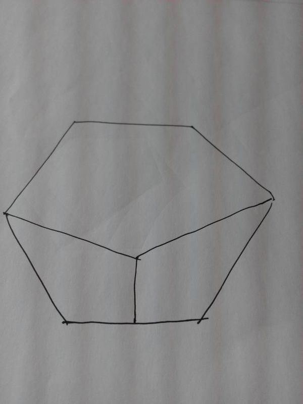 一个正六边形怎样可以分成两个四边形和一个五