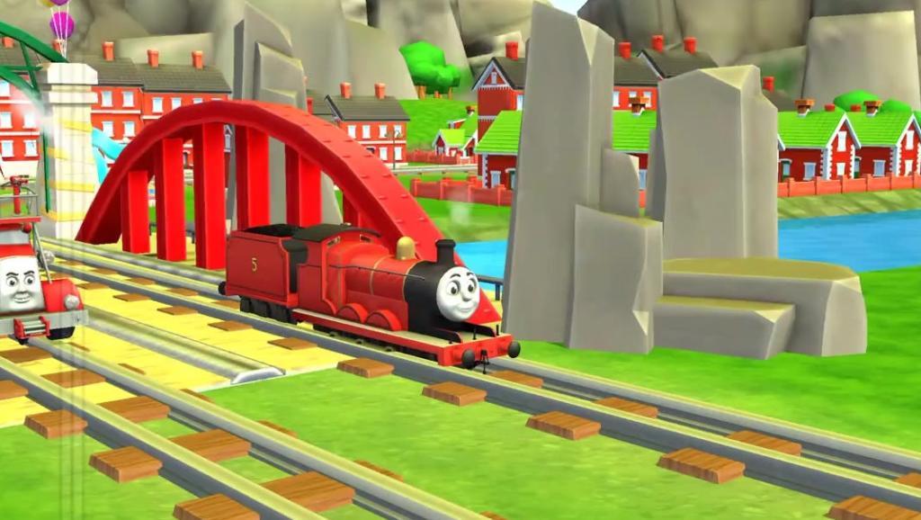 詹姆士小火车跳跃加速 托马斯速度比赛游戏