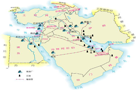 中东主要产油国图片