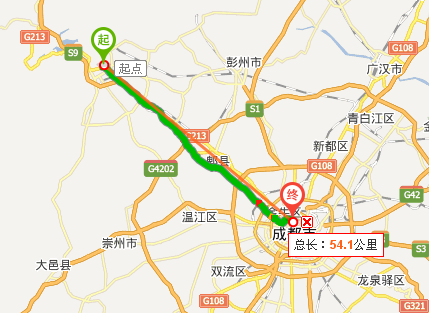 从都江堰到成都军区总部有多远
