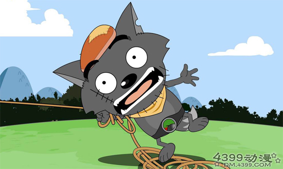 求一张灰太狼摔倒的gif动图好像头上还冒星星了