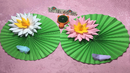 视频:手工折纸diy:花好也需绿叶衬,荷花更需荷叶衬,教大家折荷叶
